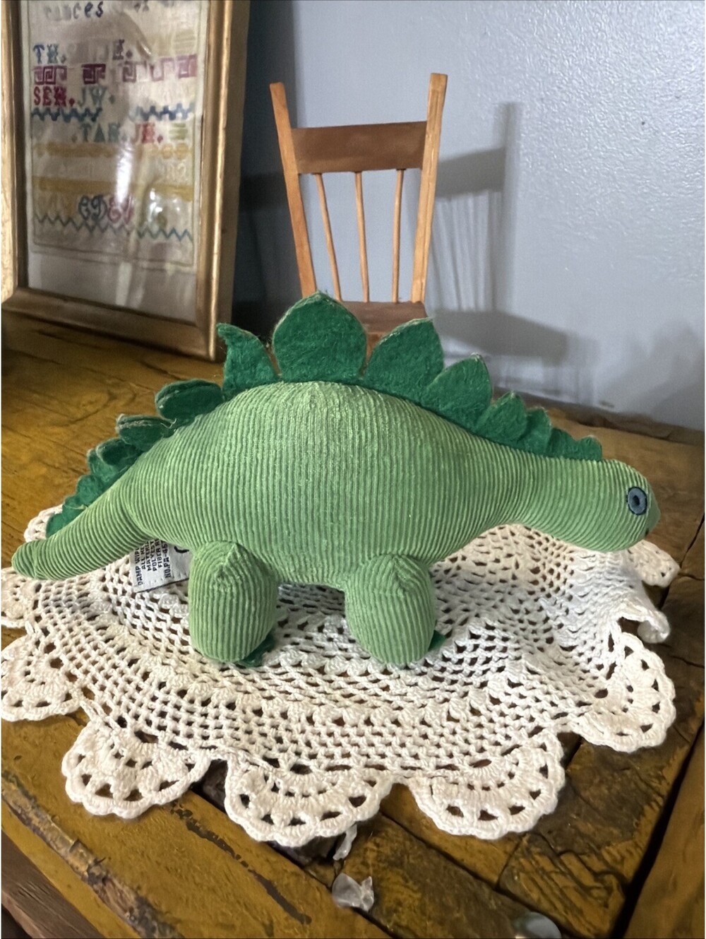 Vintage Baby Gap Gapasaurus Dinosaur Plush Stuffed Animal Roars Working Rare